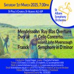 St Albans Symphony Orchestra (SASO) 01MAR25 concert