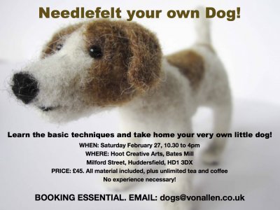 Needle Felting workshop - Heartfelt Dogs.