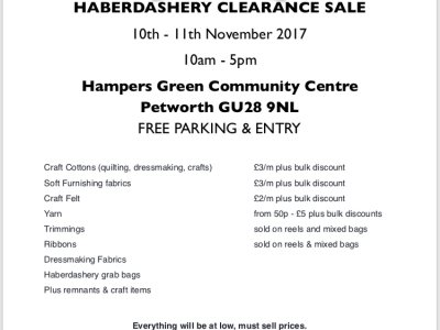 Haberdashery Clearance Sale